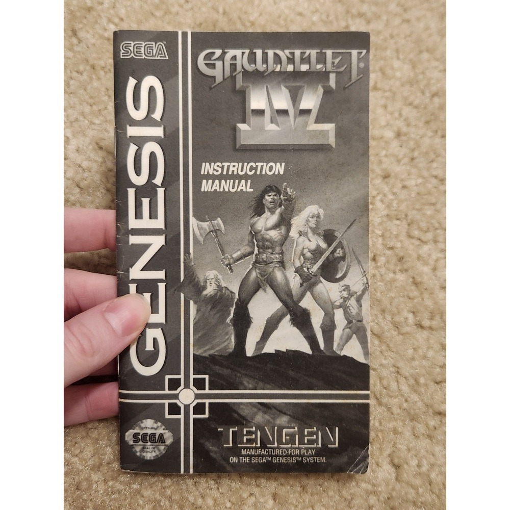 Guantlet IV Sega Genesis MANUAL ONLY